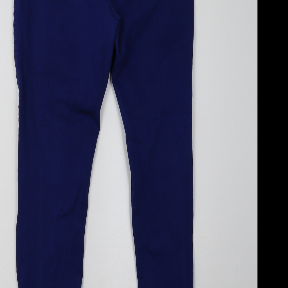 Marks and Spencer Womens Blue   Jegging Trousers Size 16 L32 in