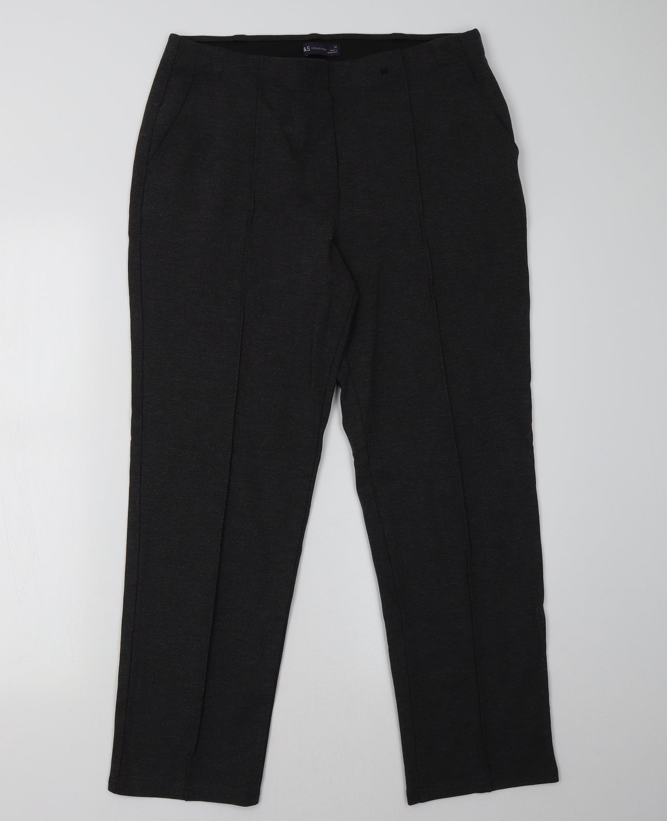 Marks and Spencer Womens Grey   Trousers  Size 14 L29 in