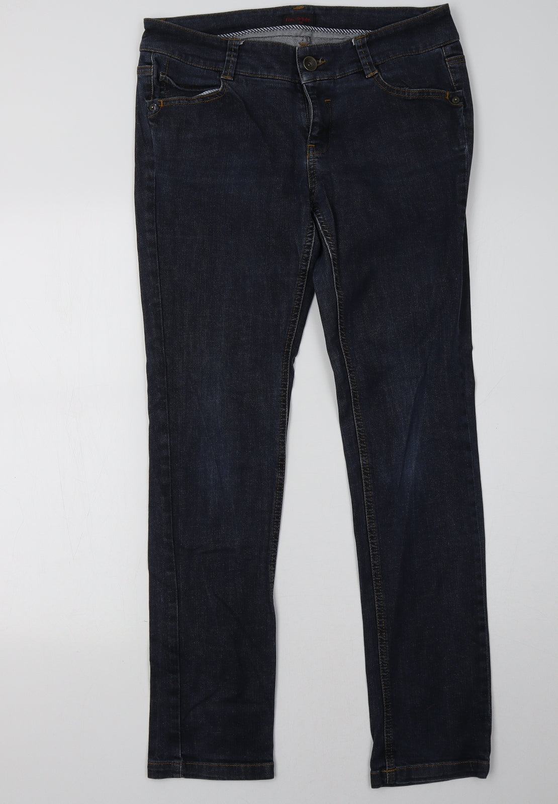 Miss Selfridge Womens Blue   Straight Jeans Size 12 L32 in