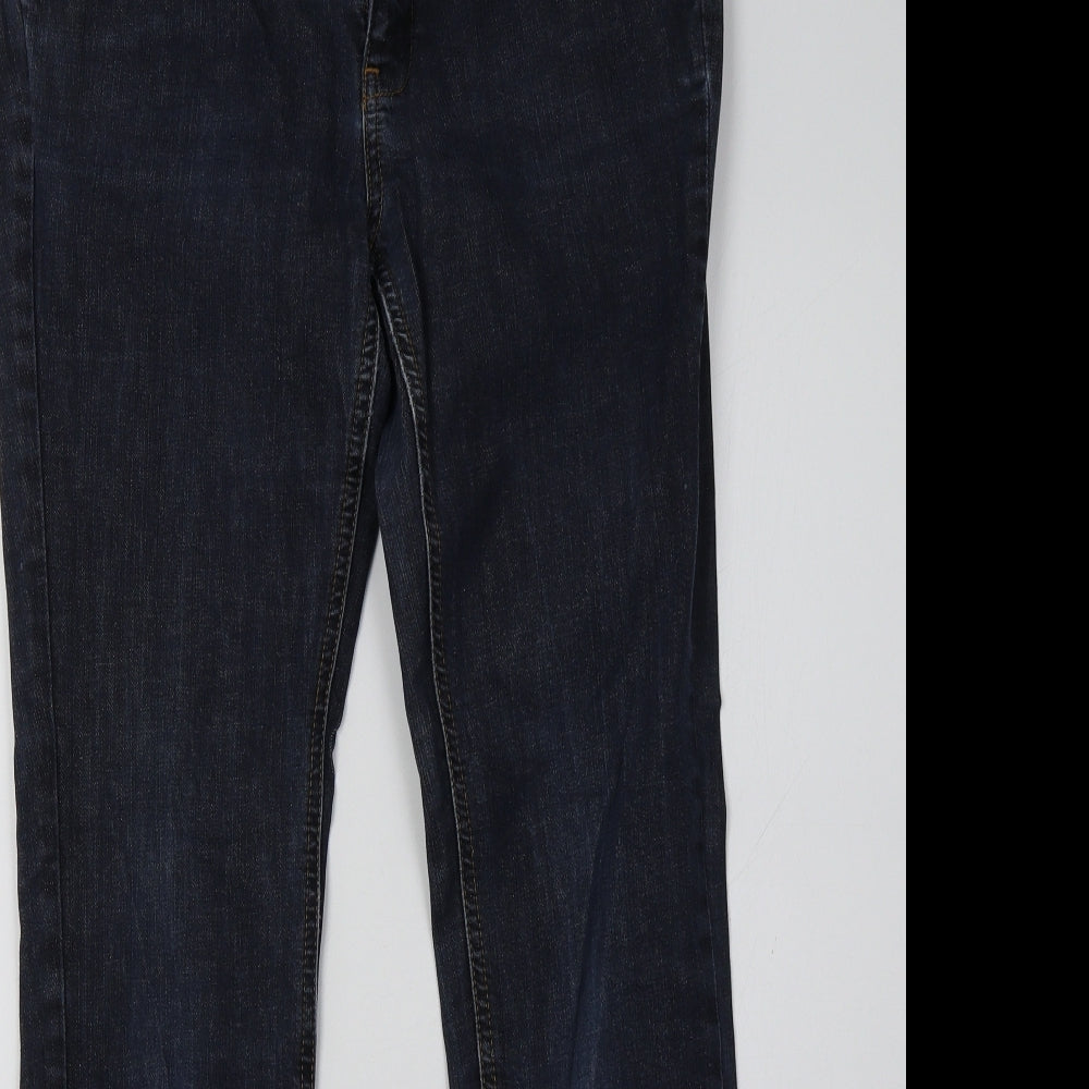 Miss Selfridge Womens Blue   Straight Jeans Size 12 L32 in