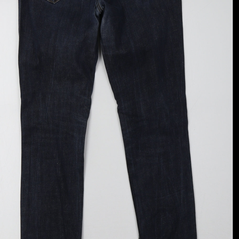 Miss Selfridge Womens Blue   Straight Jeans Size 12 L32 in