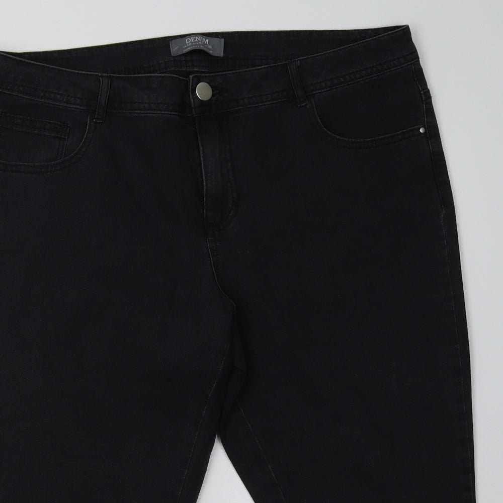 Dorothy Perkin Womens Black  Denim  Shorts Size 16