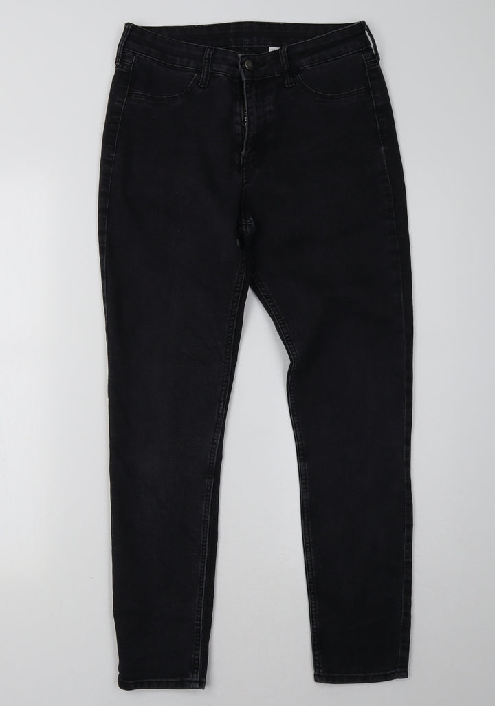 H&M Womens Black Denim Skinny Jeans Size 27 L29 in