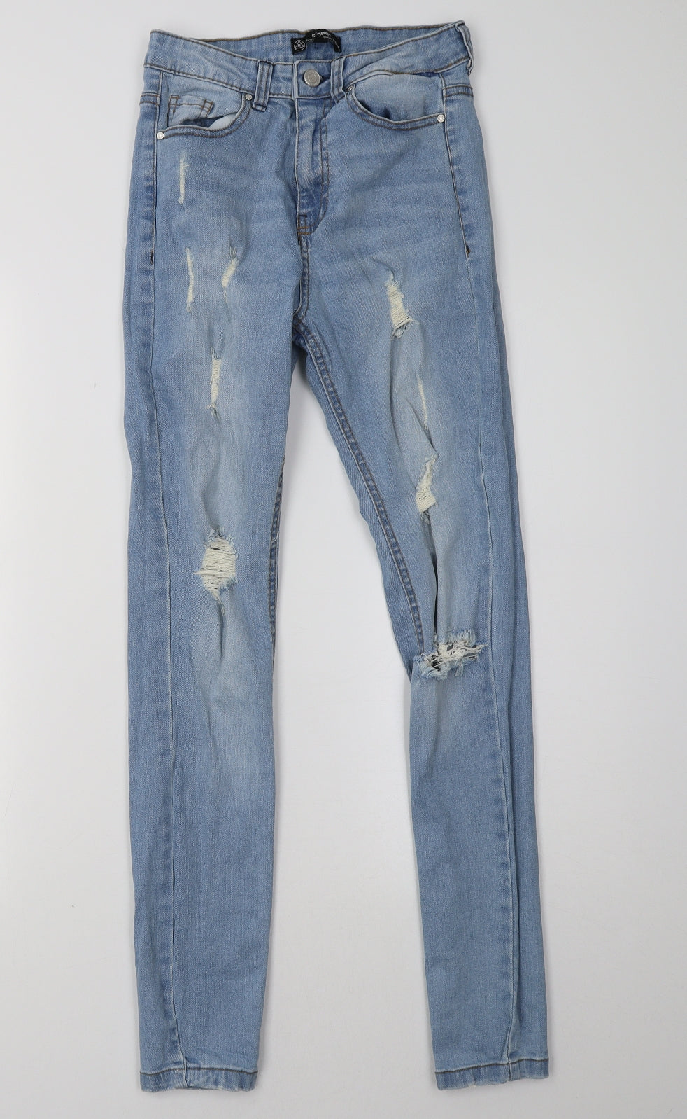 Missguided Womens Blue  Denim Skinny Jeans Size 6 L30 in