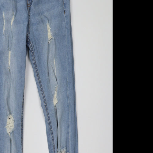 Missguided Womens Blue  Denim Skinny Jeans Size 6 L30 in