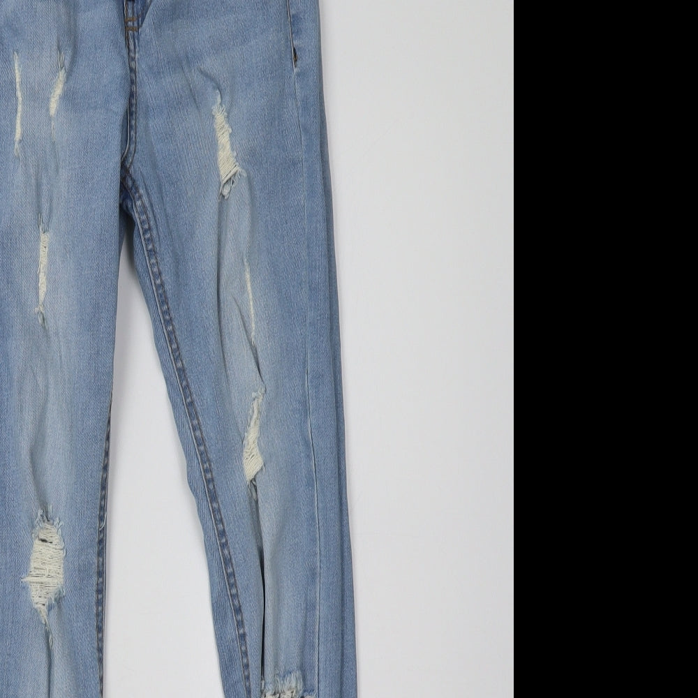 Missguided Womens Blue  Denim Skinny Jeans Size 6 L30 in