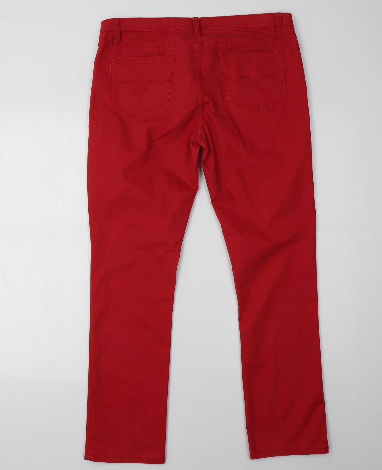 Sainsburys Womens Red  Denim Straight Jeans Size 10 L30 in