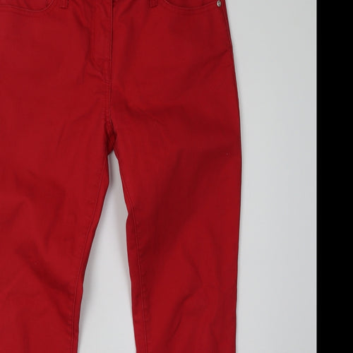 Sainsburys Womens Red  Denim Straight Jeans Size 10 L30 in