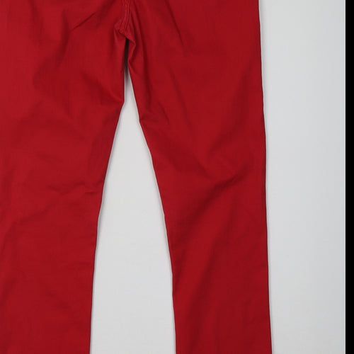 Sainsburys Womens Red  Denim Straight Jeans Size 10 L30 in
