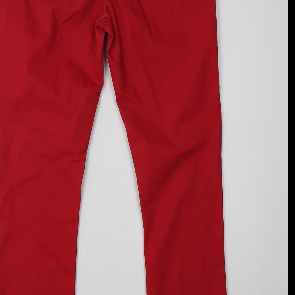 Sainsburys Womens Red  Denim Straight Jeans Size 10 L30 in