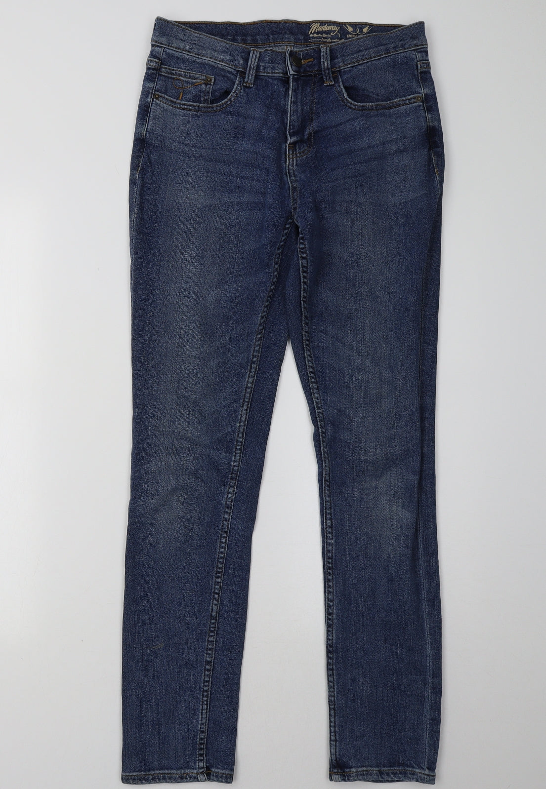 Debenhams Womens Blue  Denim Straight Jeans Size 10 L31 in