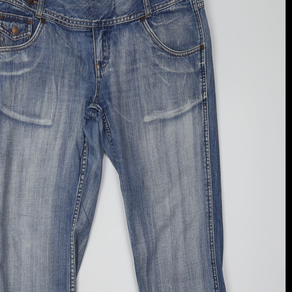 Republic Womens Blue  Denim Bootcut Jeans Size 14 L30 in