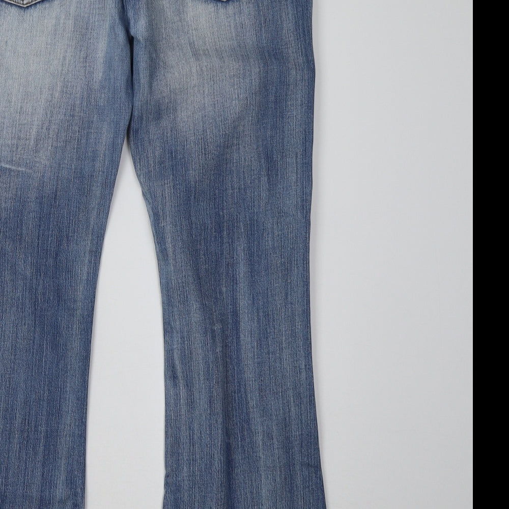 Republic Womens Blue  Denim Bootcut Jeans Size 14 L30 in