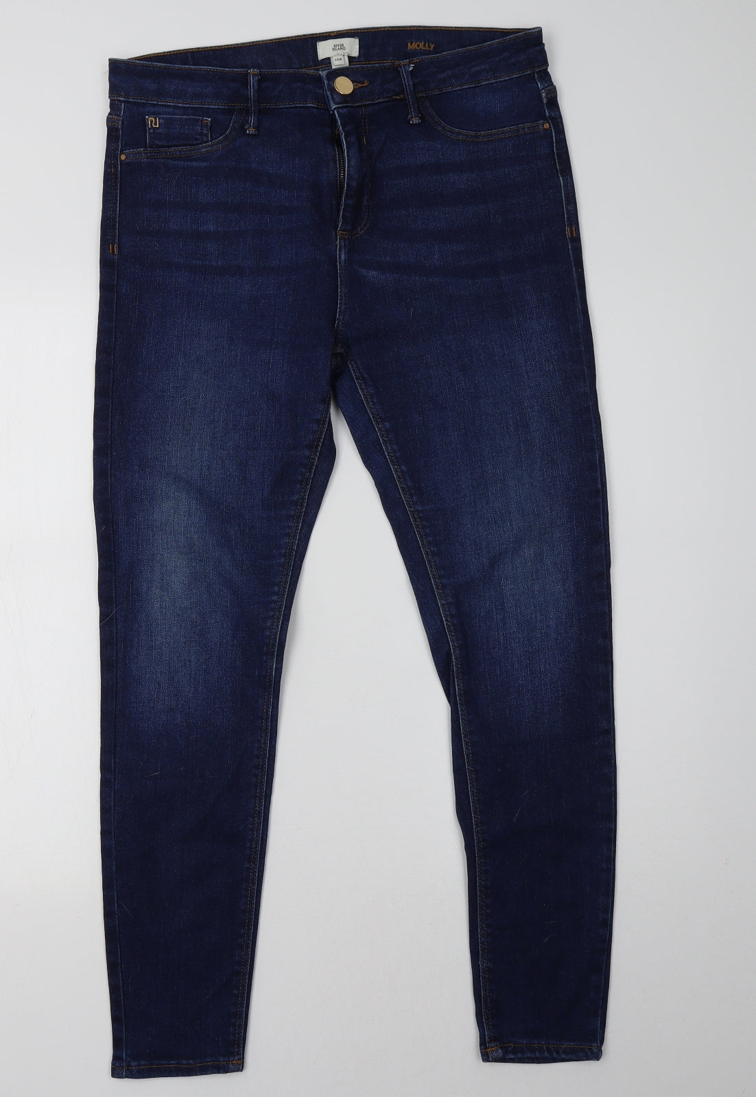 River Island Womens Blue   Skinny Jeans Size 14 L30 in