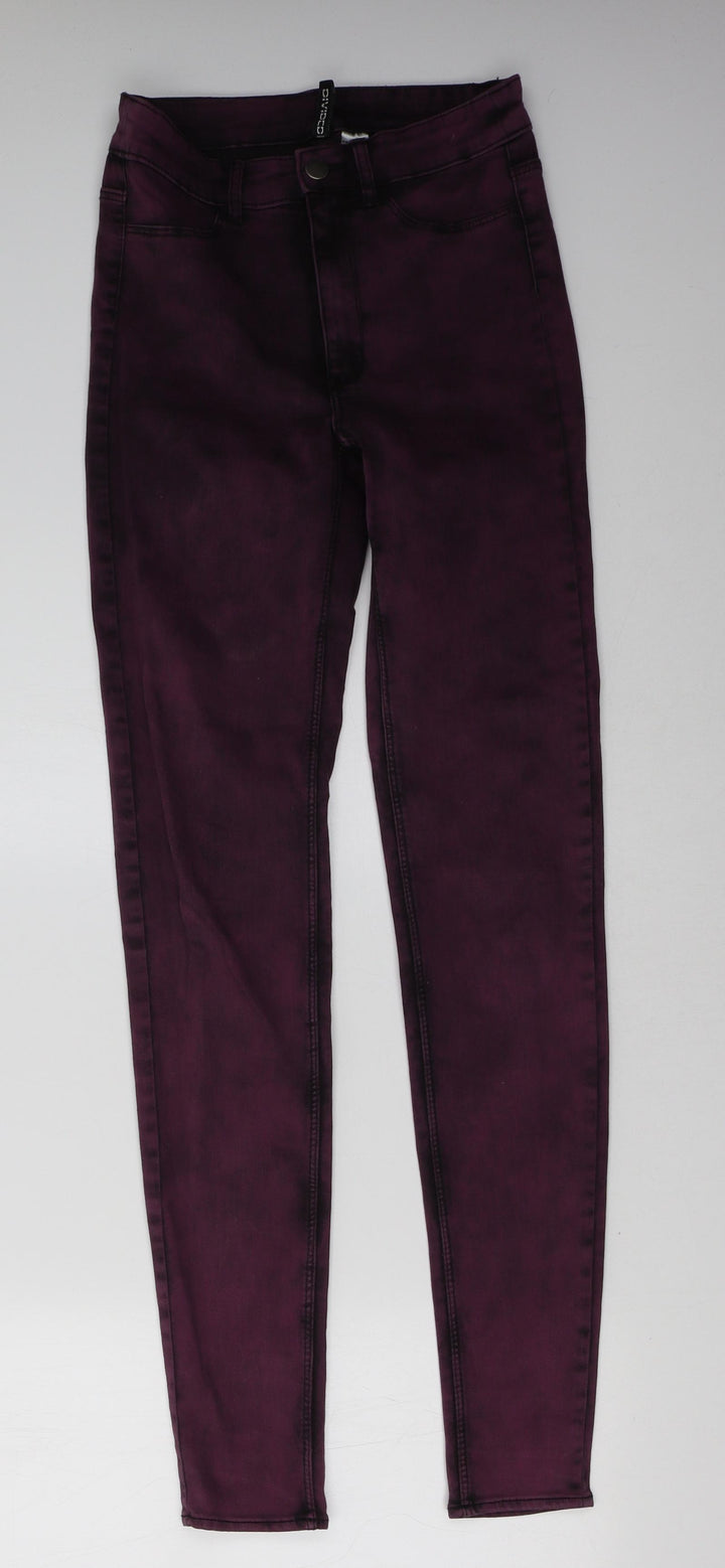 H&M Womens Purple  Denim Skinny Jeans Size 8 L32 in