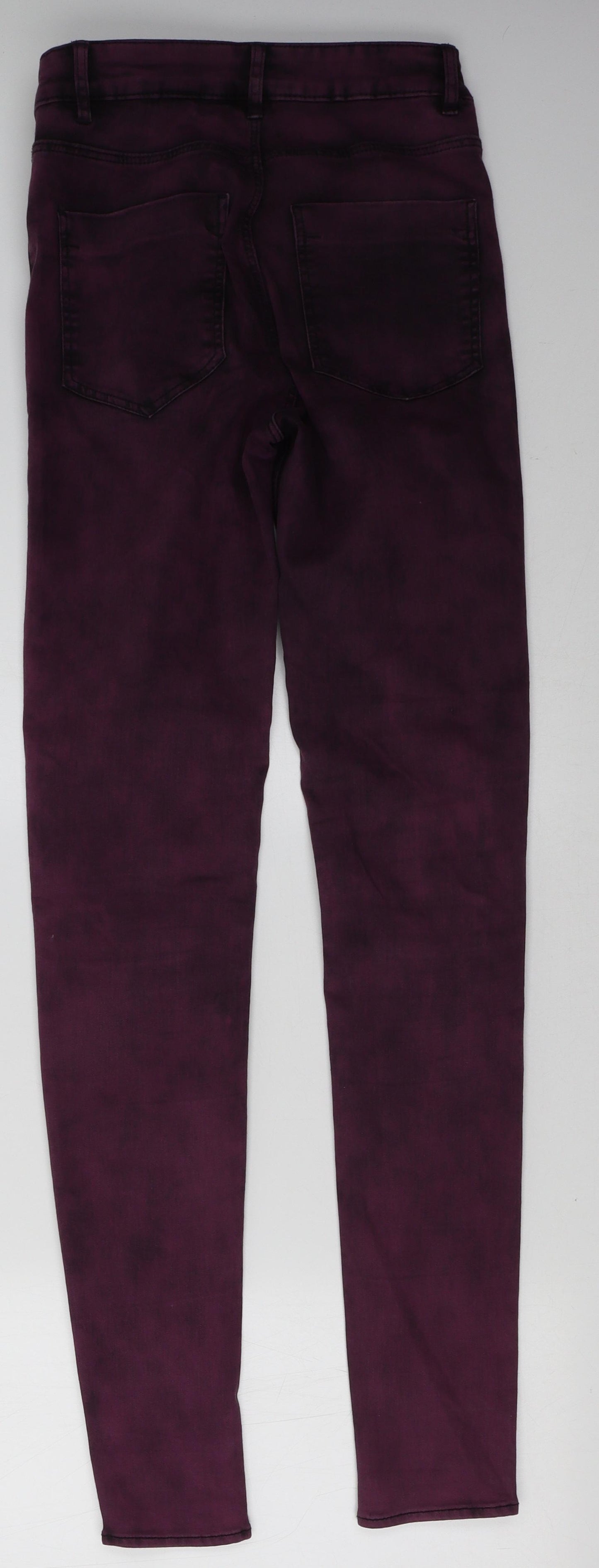 H&M Womens Purple  Denim Skinny Jeans Size 8 L32 in