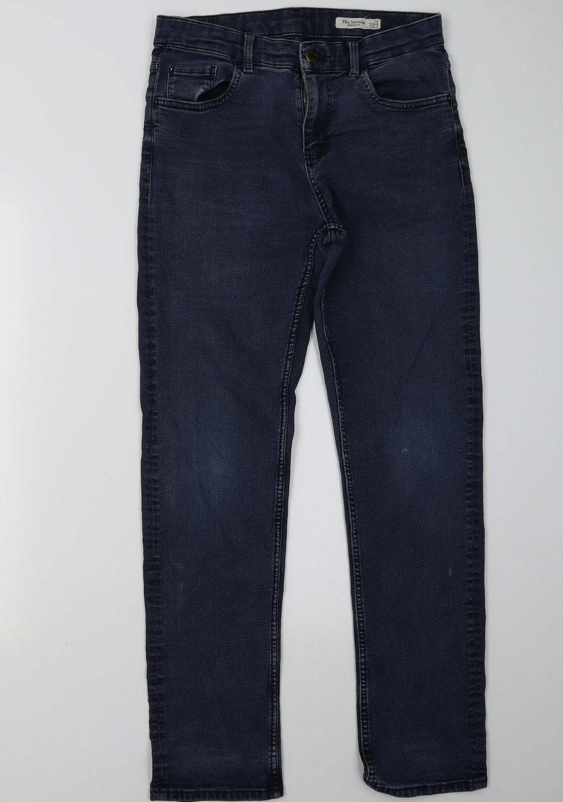 Marks and Spencer Womens Blue  Denim Straight Jeans Size 12 L32 in