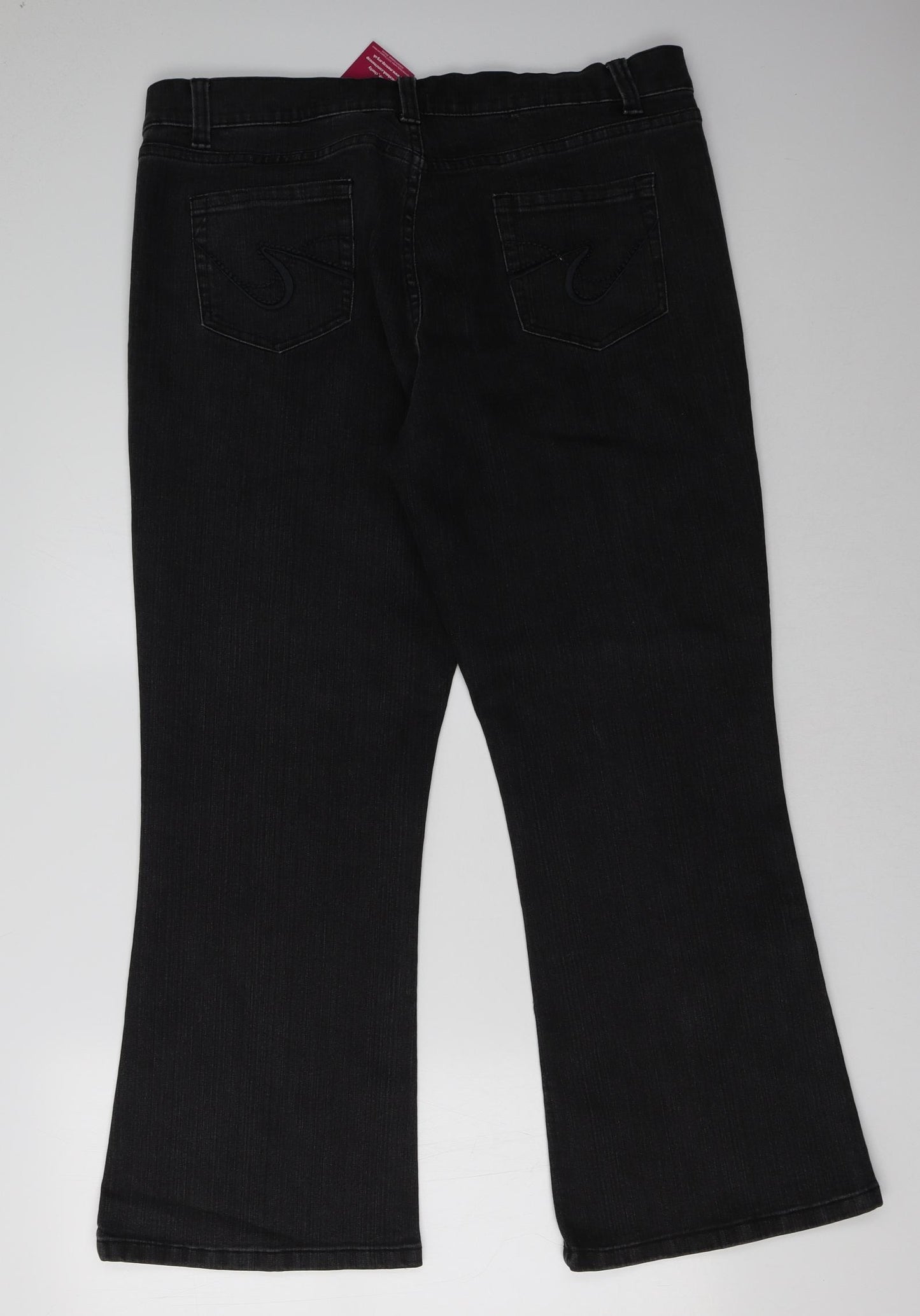 BHS Womens Black  Denim Straight Jeans Size 18 L31 in