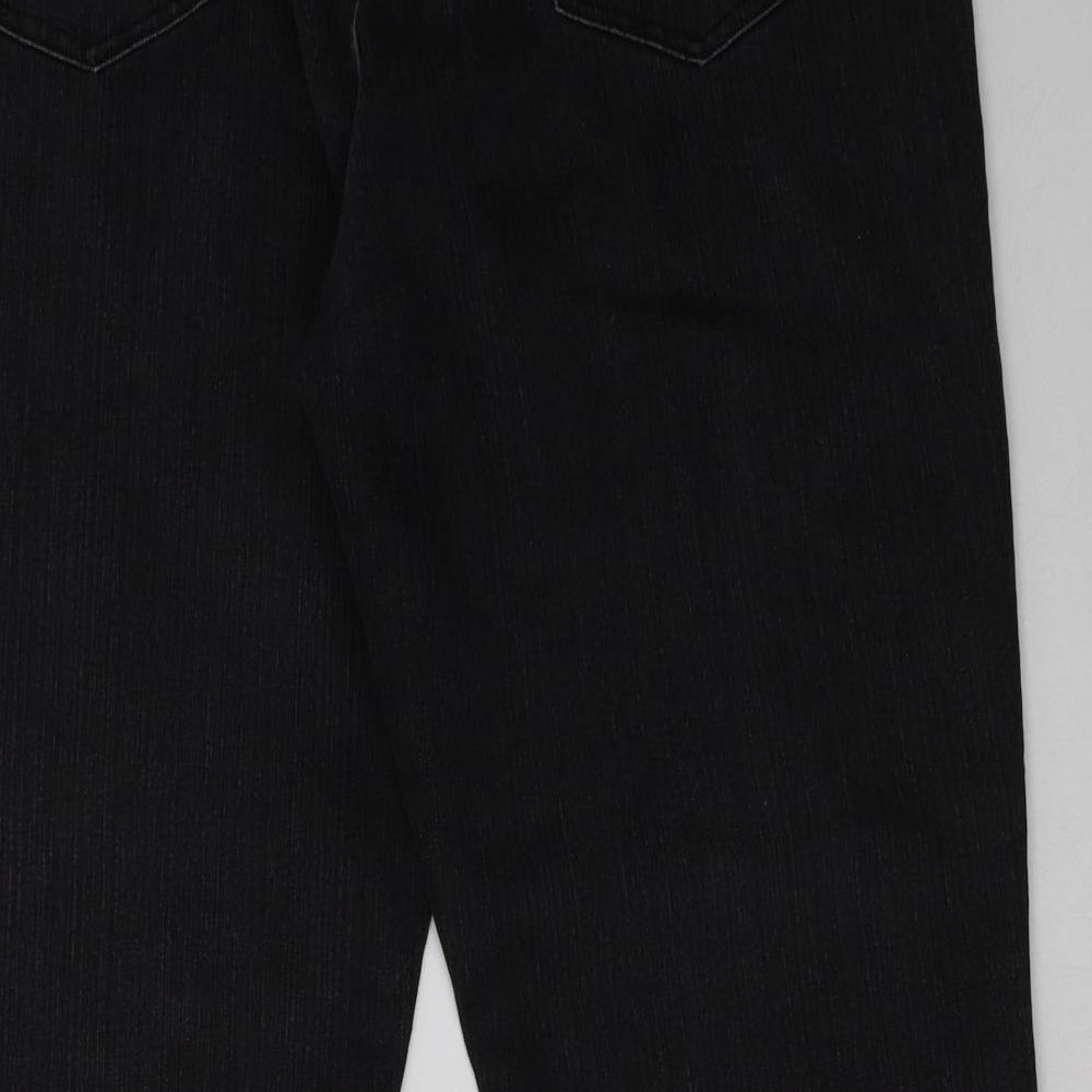 BHS Womens Black  Denim Straight Jeans Size 18 L31 in