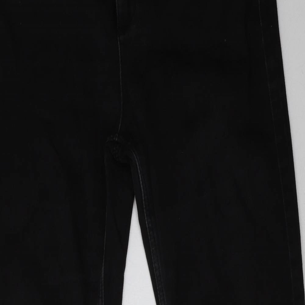 Marks and Spencer Womens Black  Denim Straight Jeans Size 14 L32 in