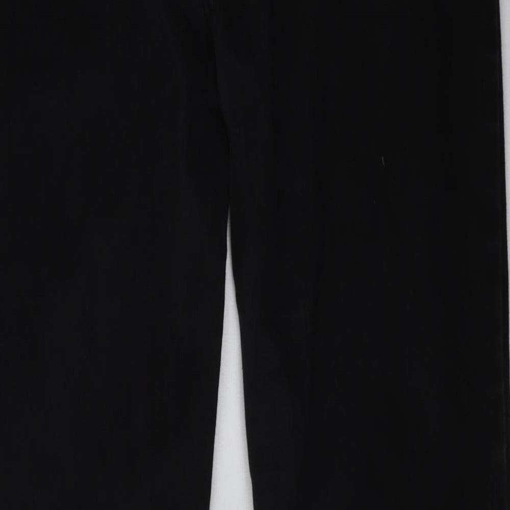 Marks and Spencer Womens Black  Denim Straight Jeans Size 14 L32 in