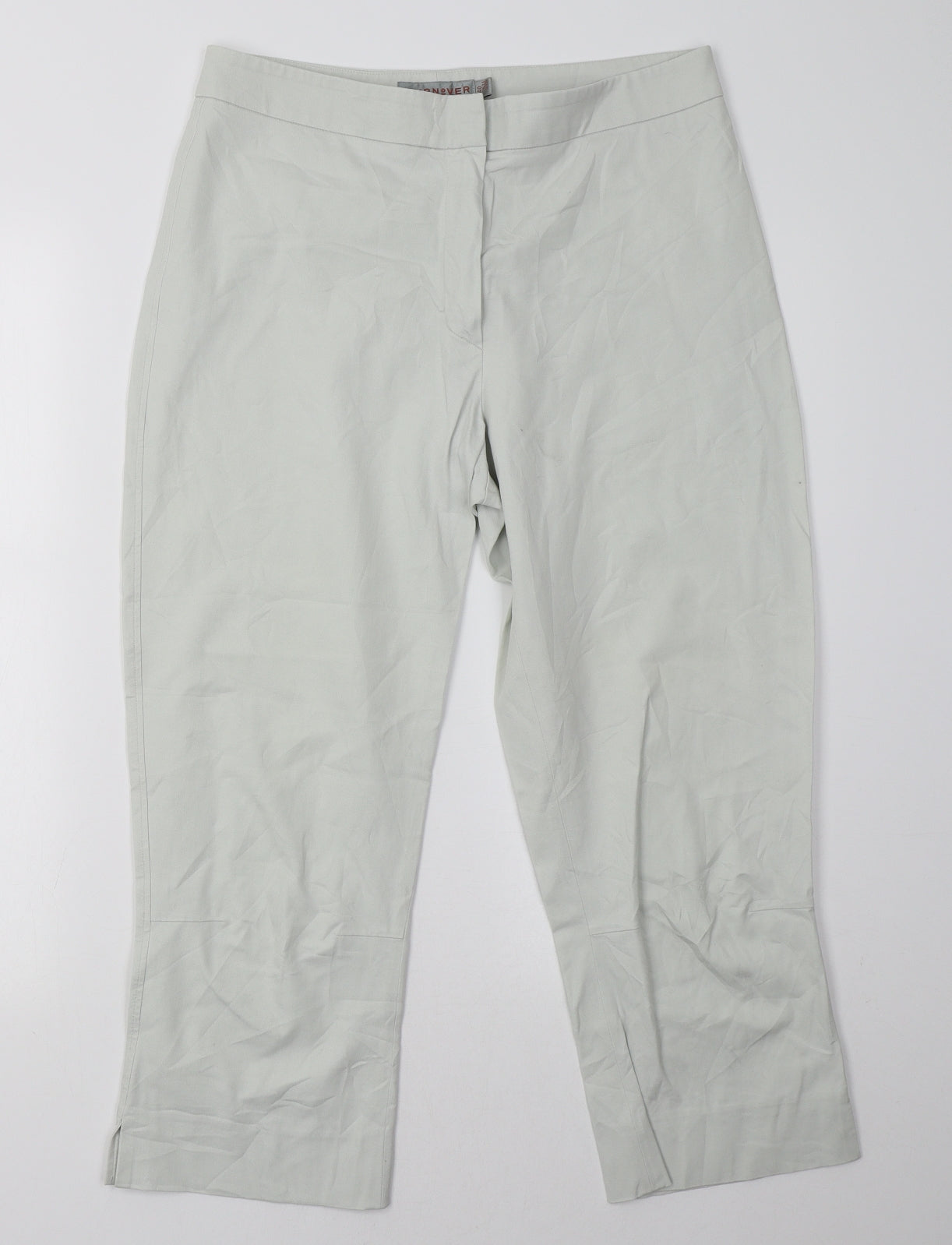 tunrover  Womens Grey   Cropped Trousers Size 12 L25 in