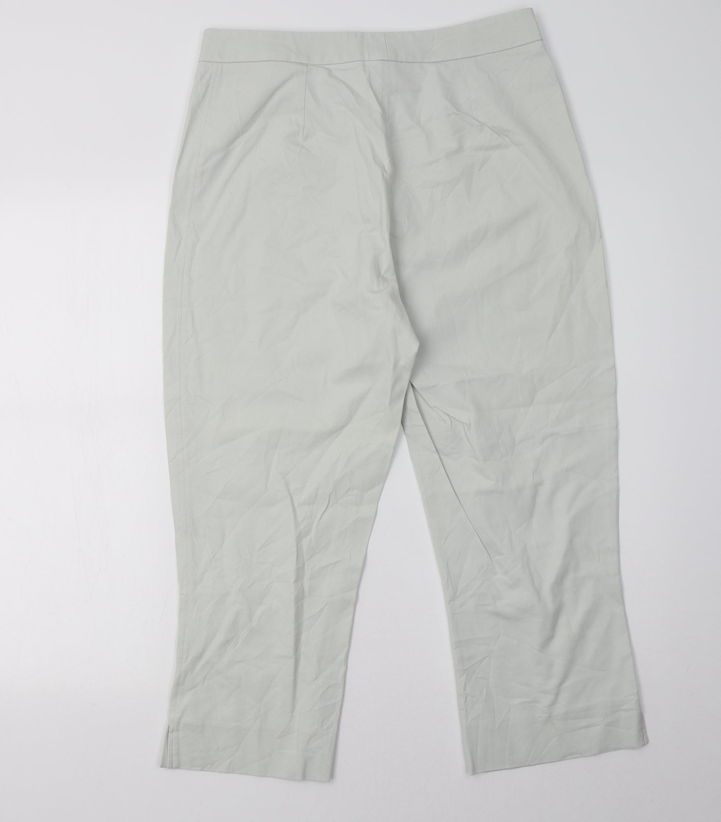 tunrover  Womens Grey   Cropped Trousers Size 12 L25 in