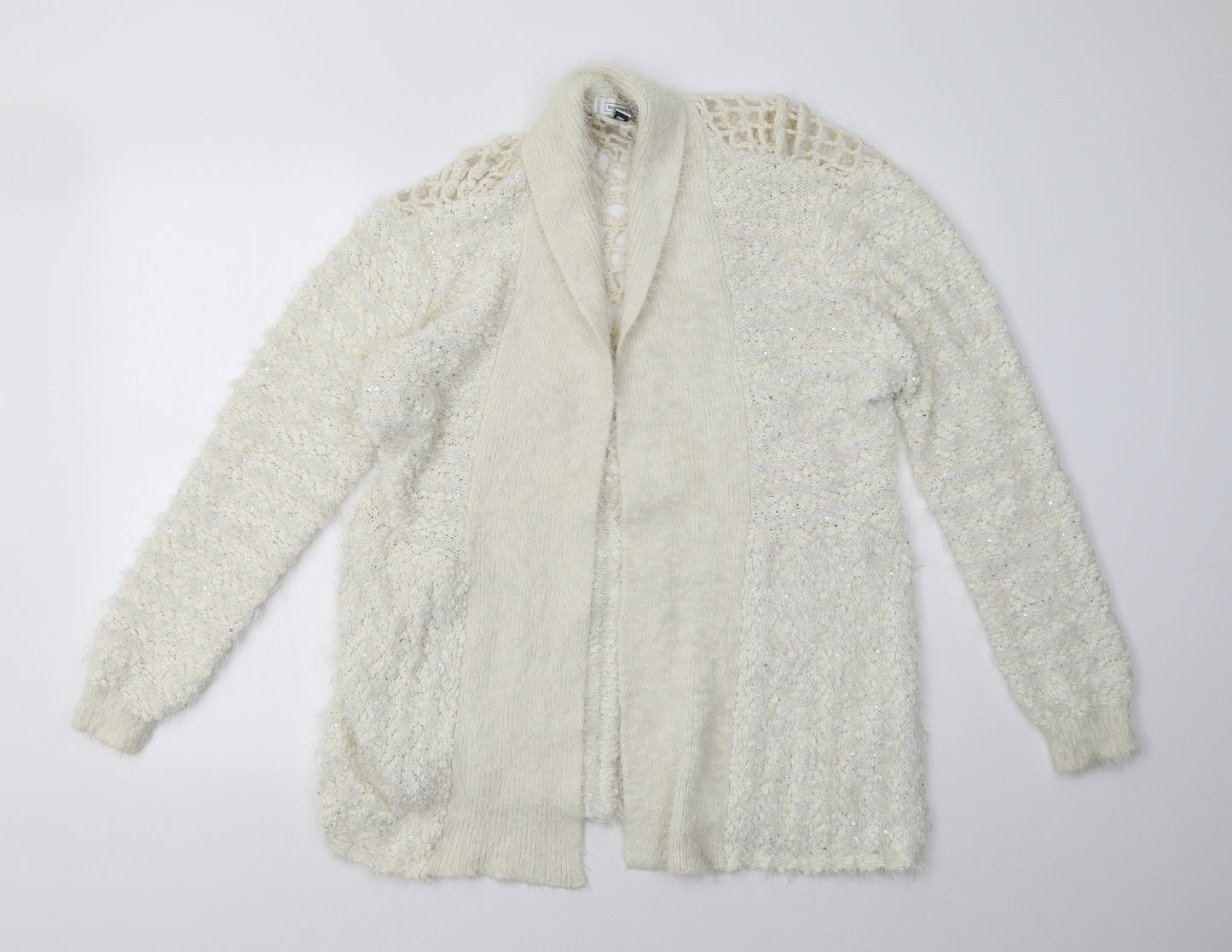 Nightingales Womens White   Cardigan Jumper Size 18