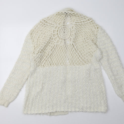 Nightingales Womens White   Cardigan Jumper Size 18