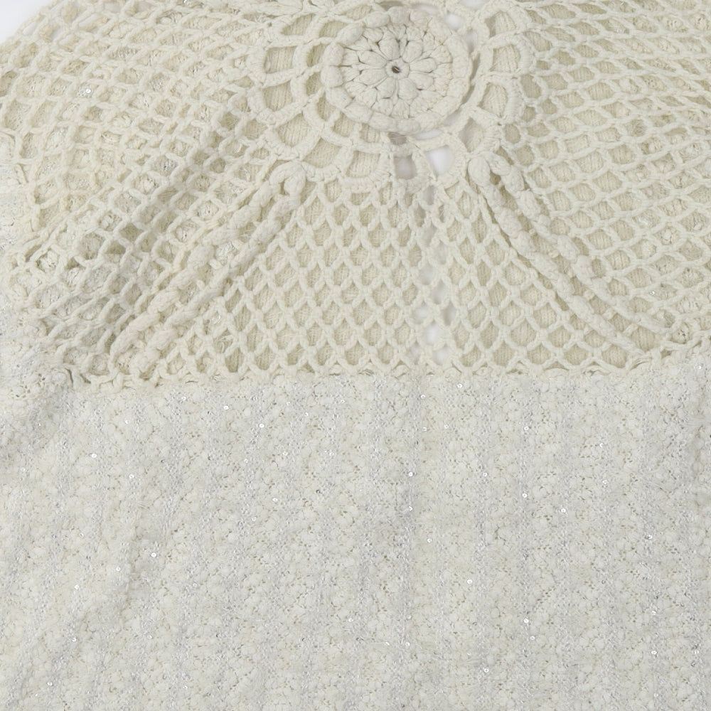 Nightingales Womens White   Cardigan Jumper Size 18