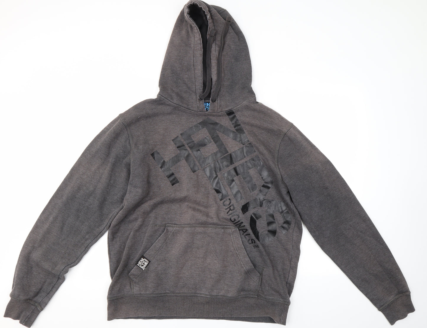 Henleys Mens Grey   Pullover Hoodie Size XL