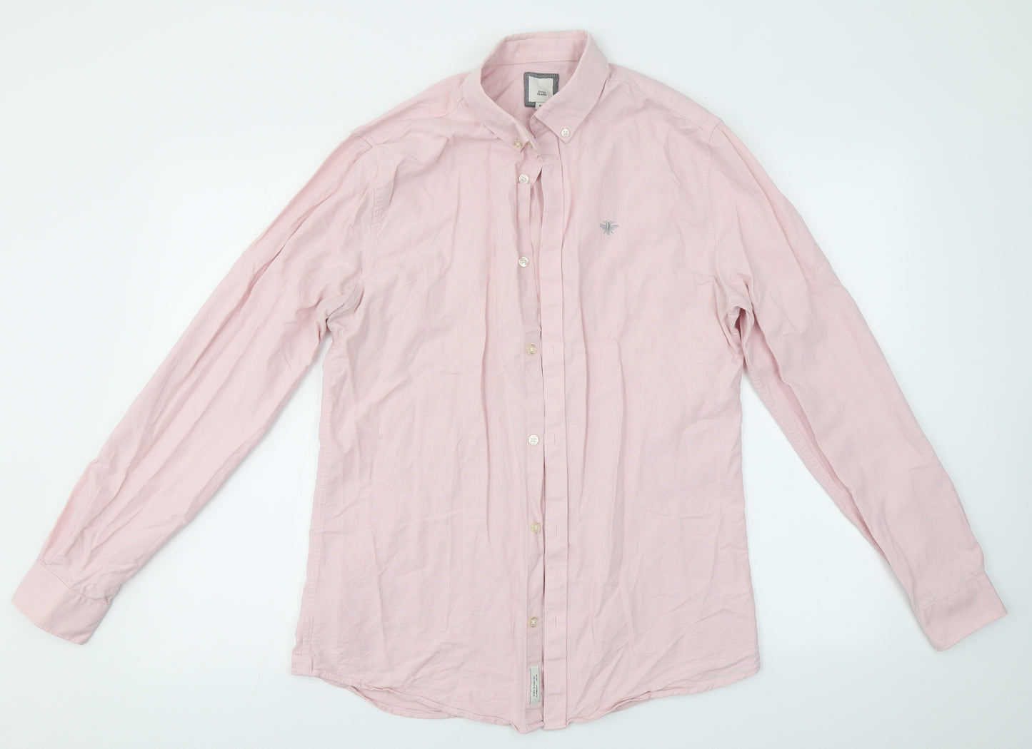 River Island Mens Pink    Button-Up Size M