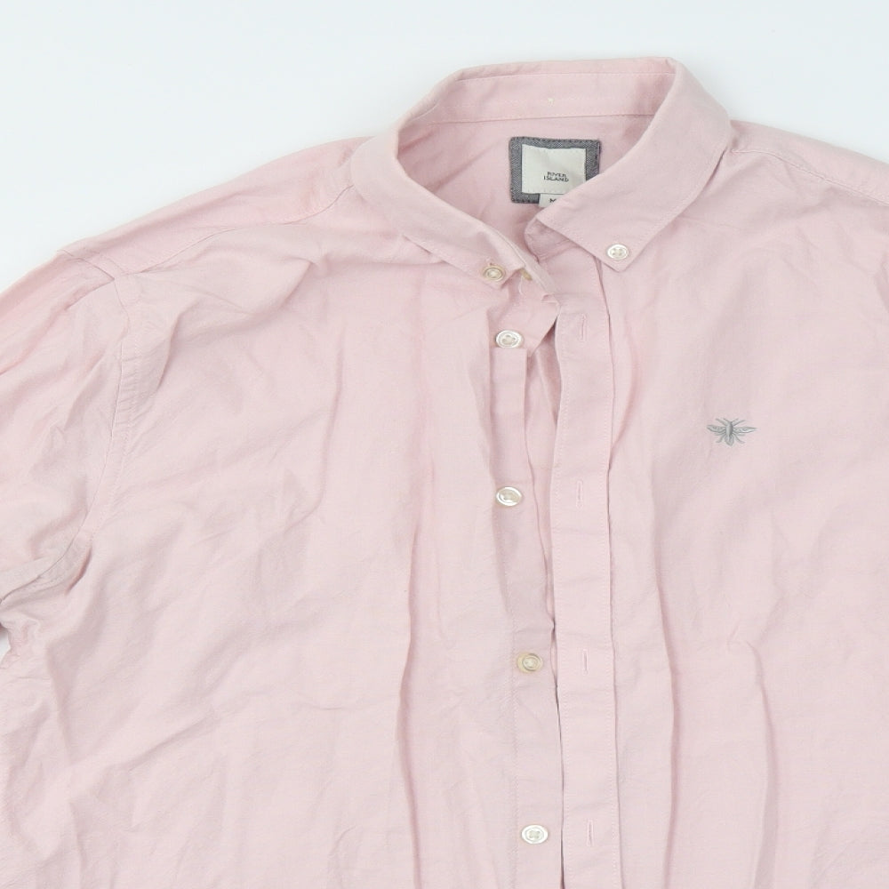 River Island Mens Pink    Button-Up Size M