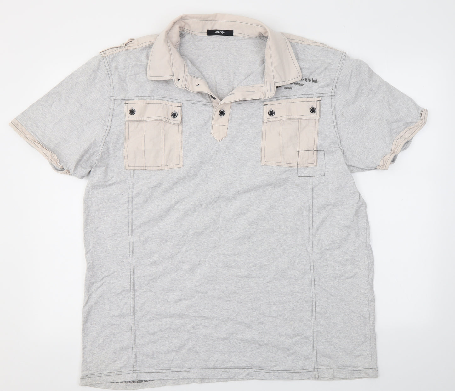 George Mens Grey    Polo Size XL