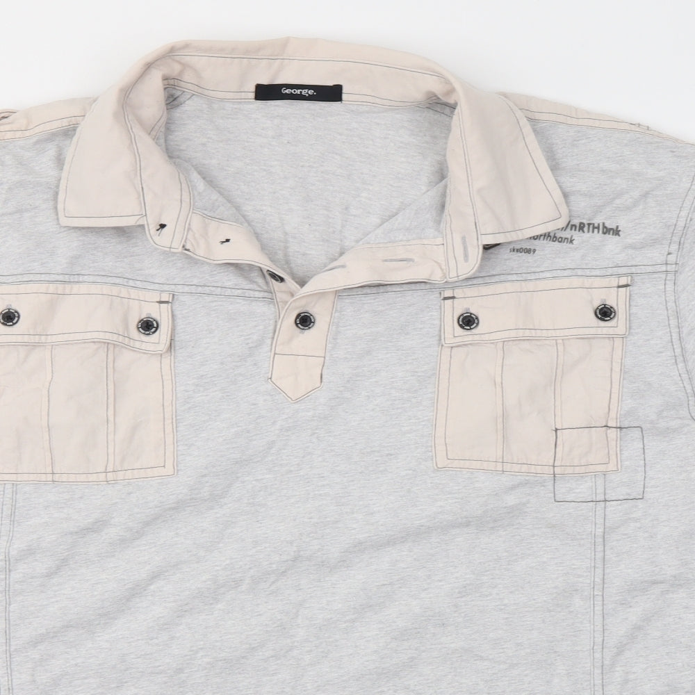 George Mens Grey    Polo Size XL