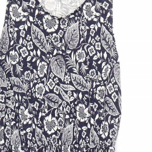 H&M Womens Blue Floral  A-Line  Size M