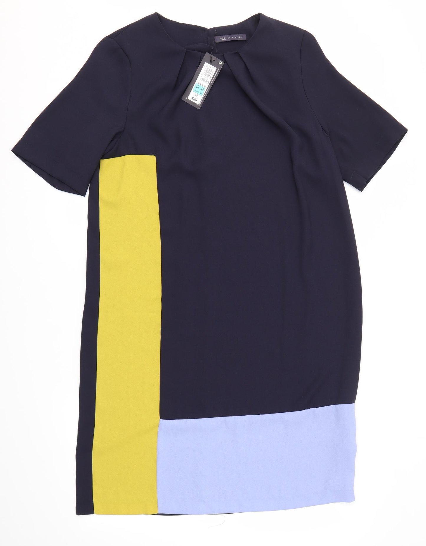 M&S Womens Multicoloured   T-Shirt Dress  Size 14