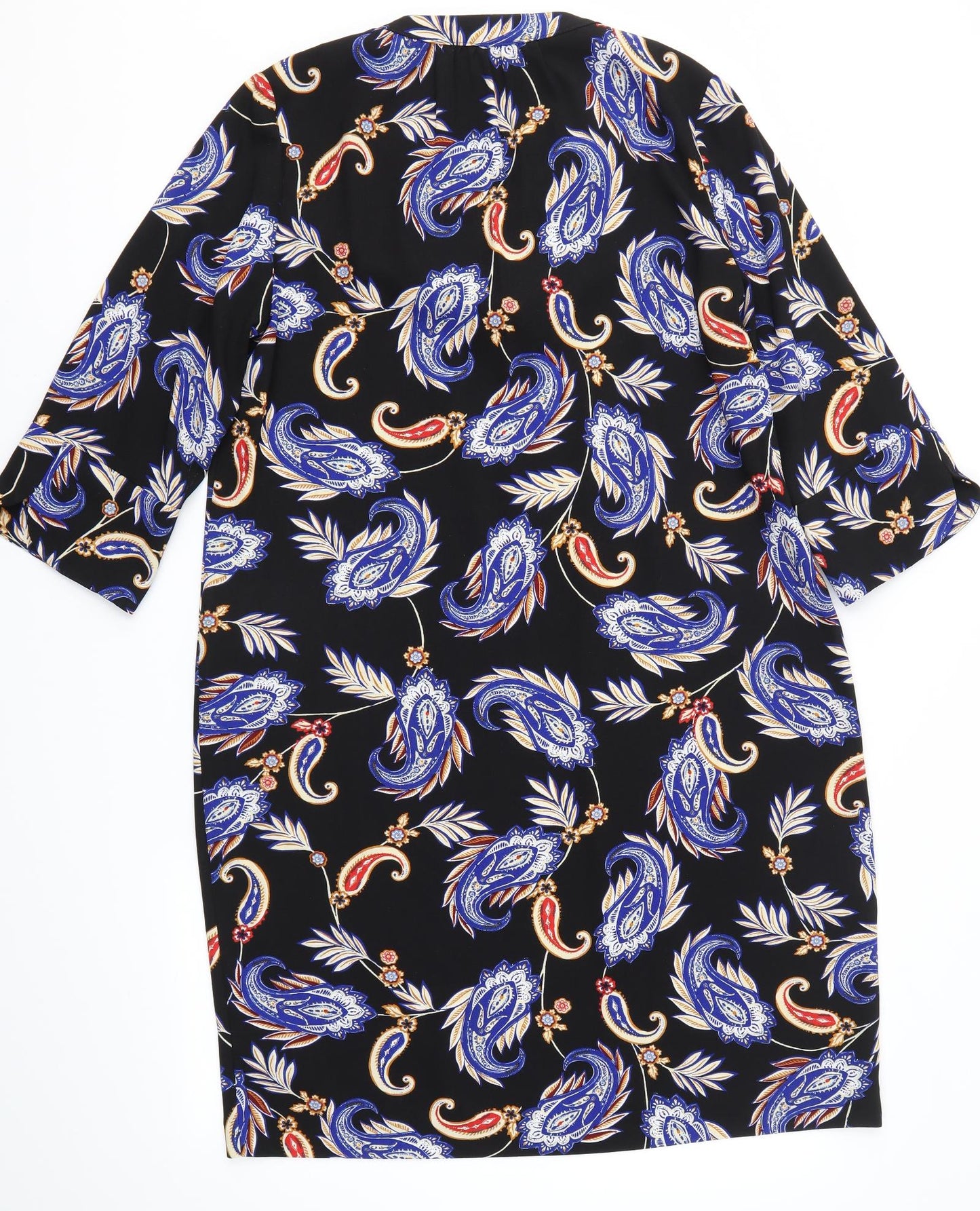 M&S Womens Multicoloured Paisley  Shirt Dress  Size 14