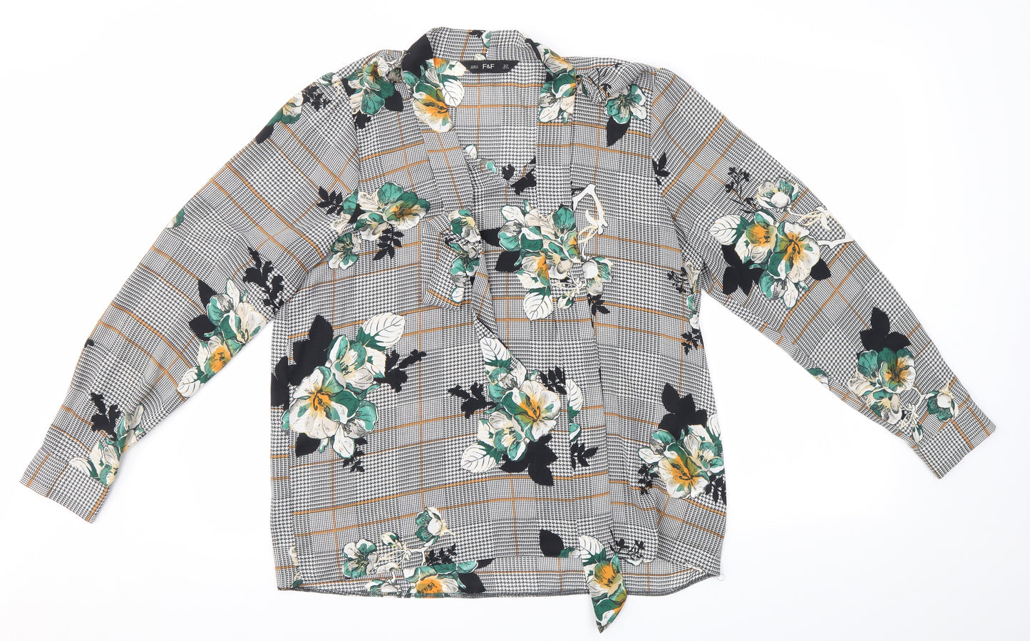 F&F Womens Multicoloured Floral  Basic Blouse Size 12