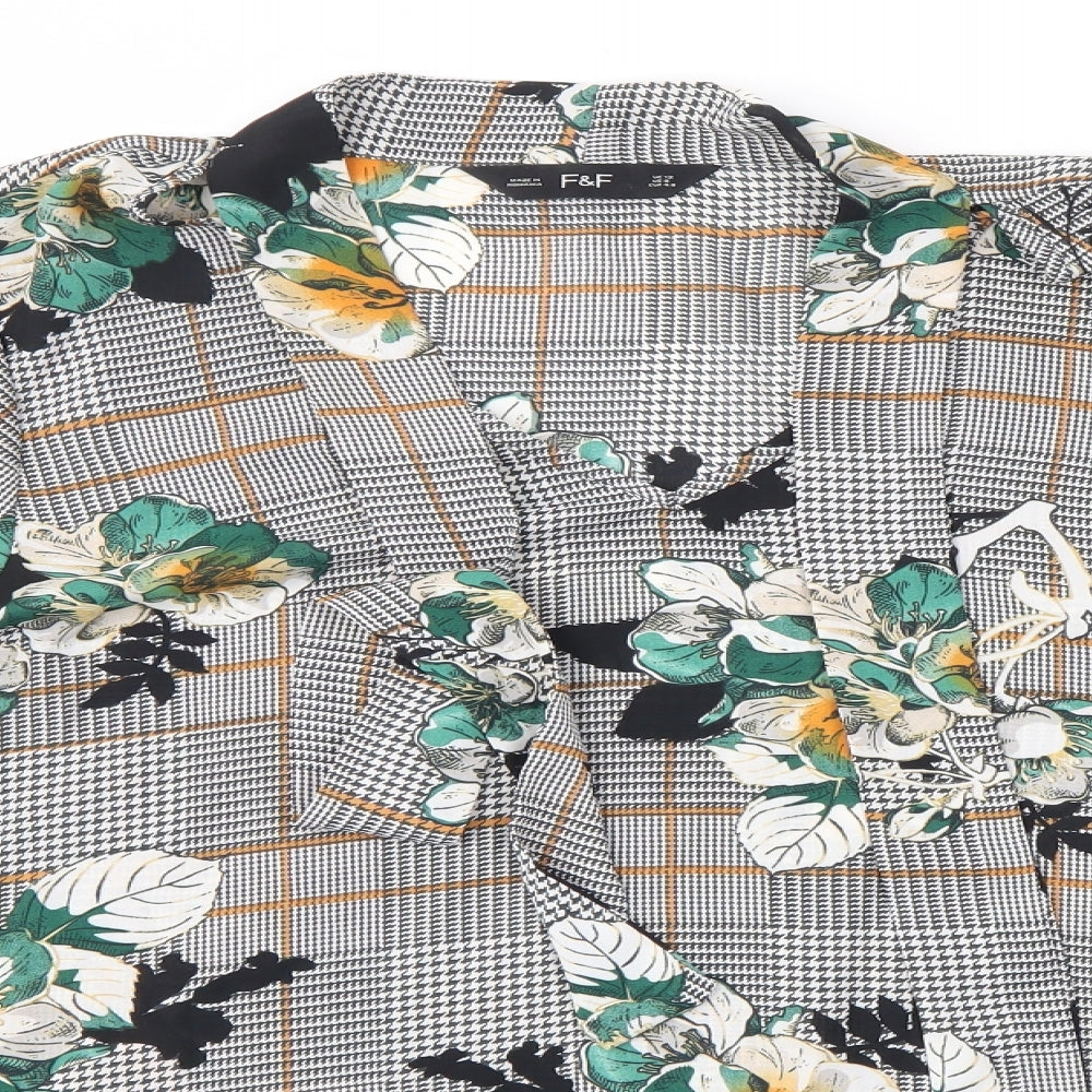 F&F Womens Multicoloured Floral  Basic Blouse Size 12