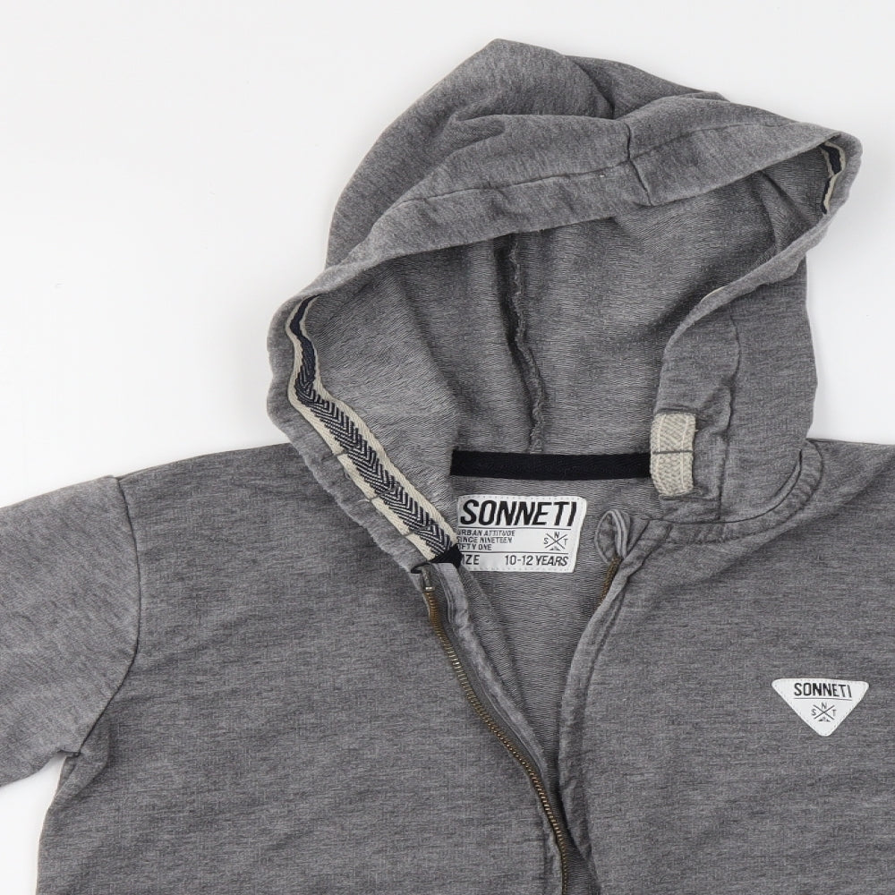 Sonnei Boys Grey   Full Zip Hoodie Size 10-11 Years
