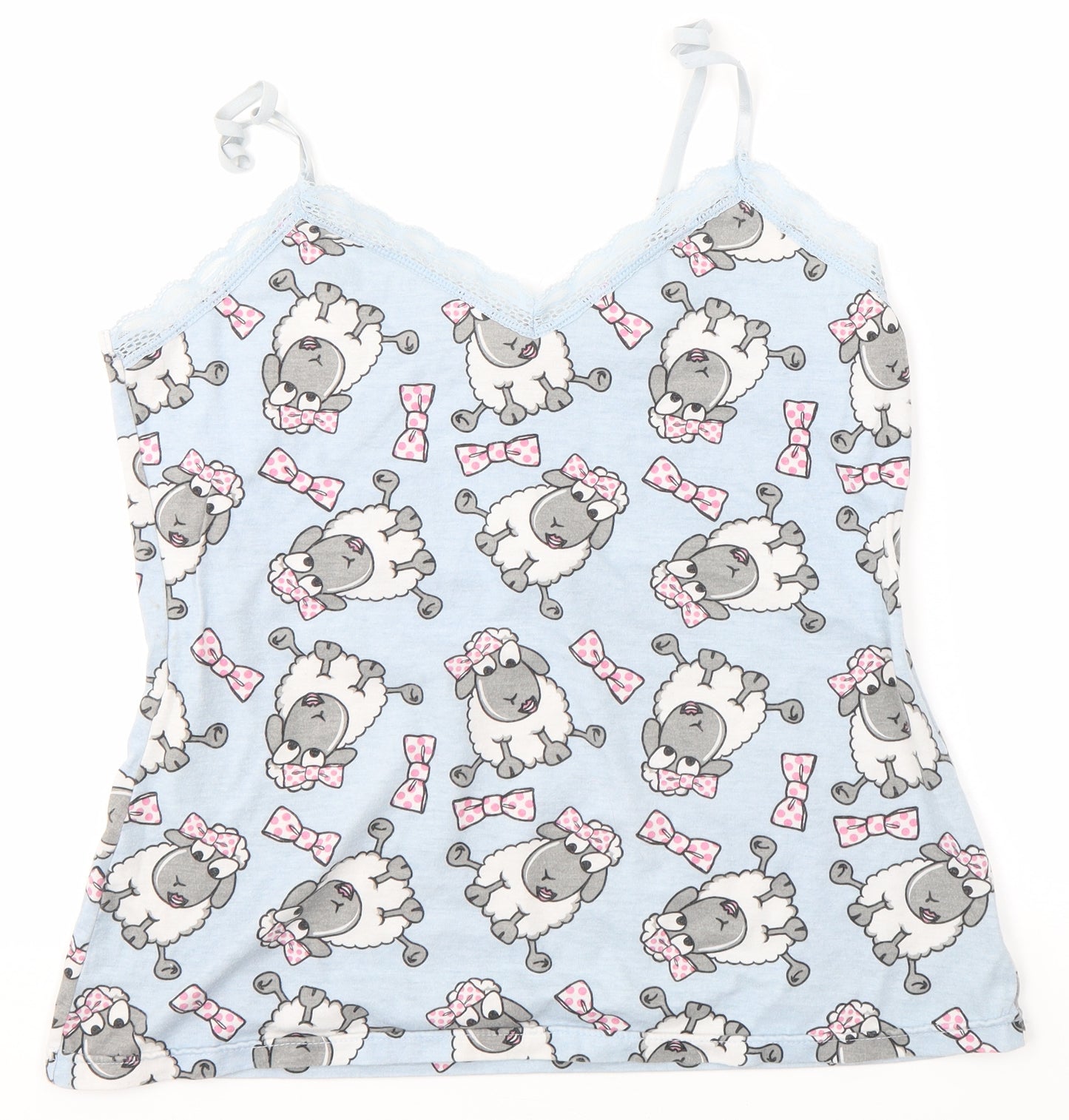 Feel Fabulous Womens Multicoloured Solid  Top Pyjama Top Size 14  - Sheep