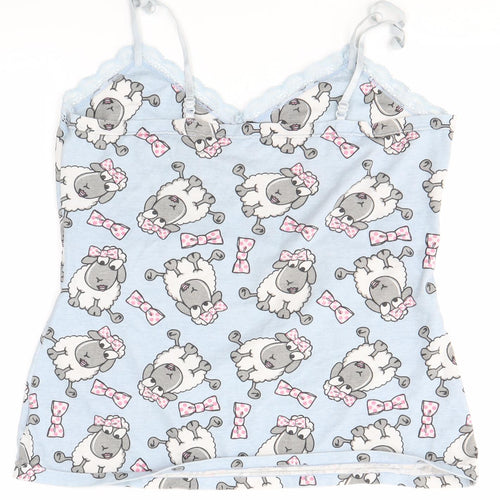 Feel Fabulous Womens Multicoloured Solid  Top Pyjama Top Size 14  - Sheep