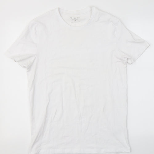 Primark Mens White    T-Shirt Size M