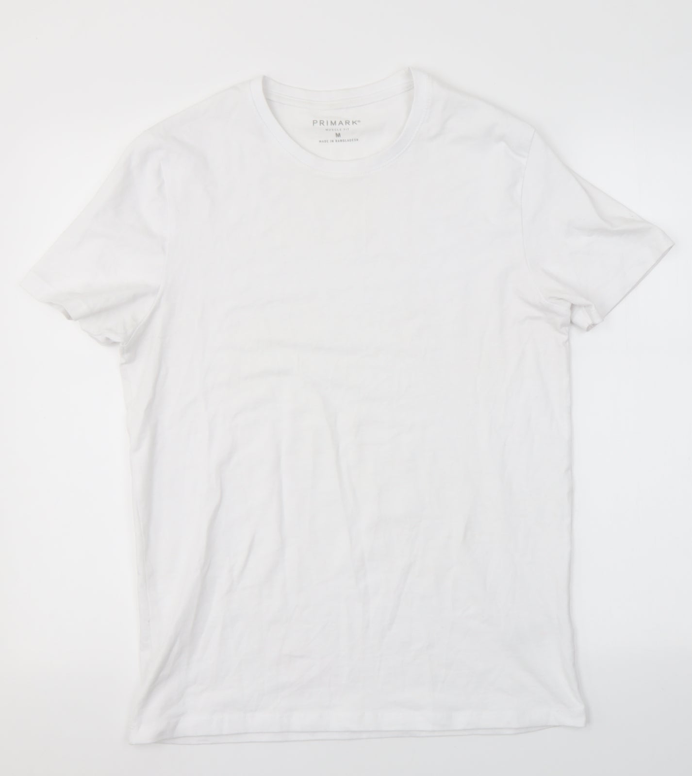 Primark Mens White    T-Shirt Size M