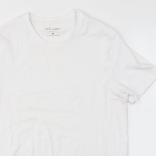 Primark Mens White    T-Shirt Size M