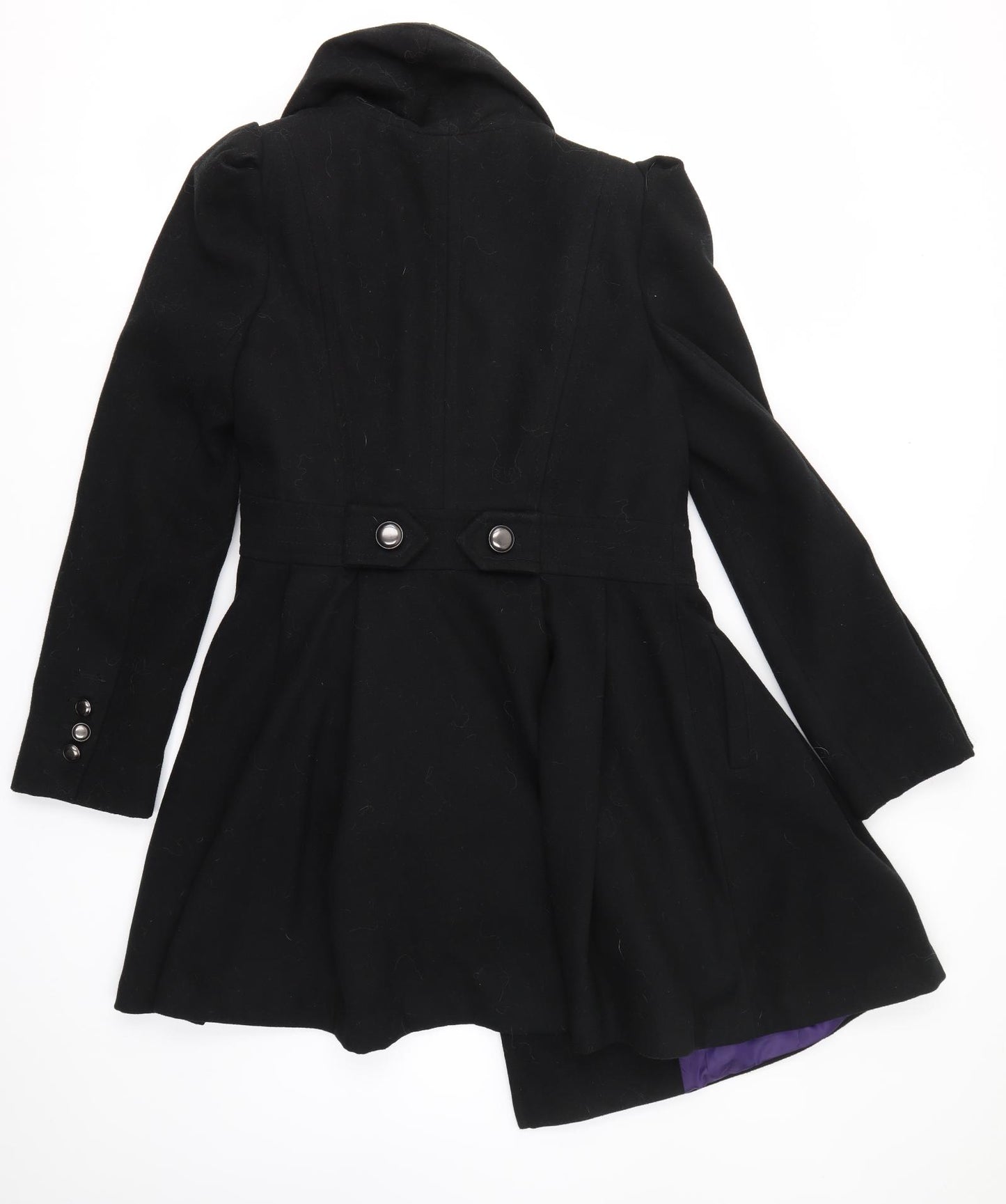 New Look Womens Black   Overcoat Coat Size 14