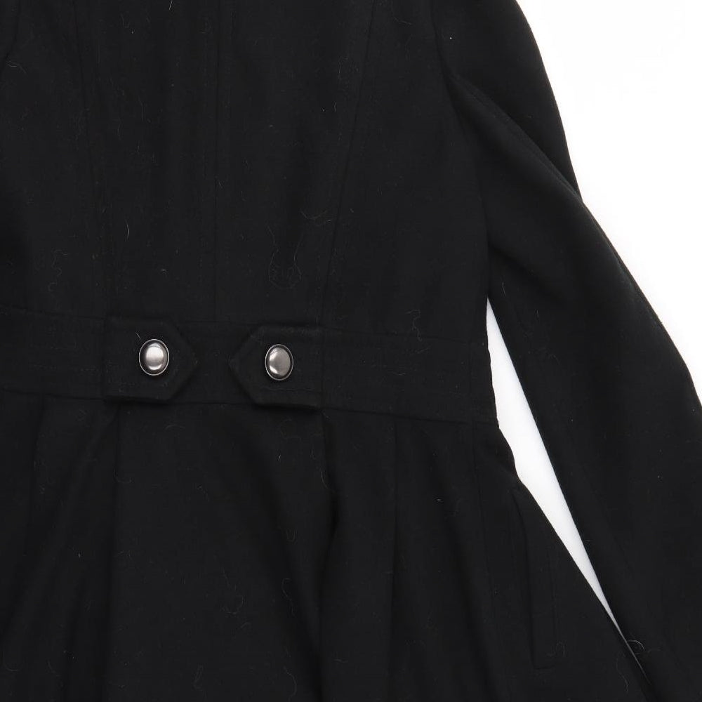 New Look Womens Black   Overcoat Coat Size 14