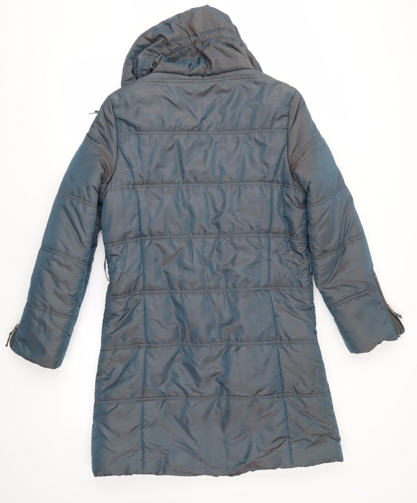 M&S Womens Blue   Overcoat Coat Size 12