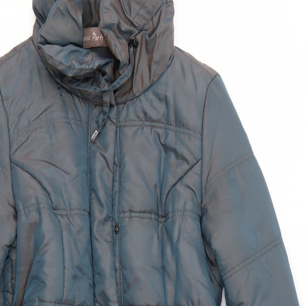 M&S Womens Blue   Overcoat Coat Size 12